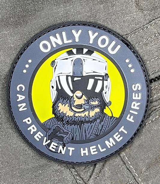 Prevent Helmet Fires PVC Patch